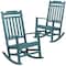 Flash Furniture Winston All-Weather Rocking Chair in Teal Faux Wood, PK2 2-JJ-C14703-TL-GG - alternate 10